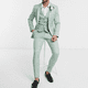 thumbnail image 3 of Trajes de hombre con solapa con muesca verde menta, esmoquin de boda, blazer elegante a medida, diseño de moda 2024, chaqueta de 3 piezas, pantalones y chaleco, disfraz, 3 of 4