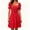Red, variant on Womens Summer Sweetheart Neck Short Puff Sleeve Mini Drawstring Casual Slim Flowy Dress Sundress