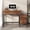 Rust, variant on JIOABL 51 in Retro Industrial Writing Desk with 5 Drawers & Printer Stand, White