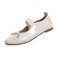 thumbnail image 2 of Bkhluea Women Patent Bow Mary Jane Ballet Flats Adjustable Strap Comfortable Footwear For Office Work Party Daily Casual Use, 2 of 7