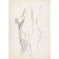 thumbnail image 2 of Reijer Stolk 14x18 Black Ornate Wood Framed Double Matted Museum Art Print Titled - Thigh and a Back in Profile (1906), 2 of 5