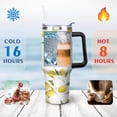 thumbnail image 4 of Lemon 40oz Stainless Steel Vacuum Insulated Tumbler with Lid and Straw Gifts for Mom Friend Sister Grandma, 4 of 7