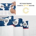 thumbnail image 3 of No Hook Shower Curtain with Snap in Liner, Happy Independence Day Funny Gnome Waterproof Fabric Bathroom Curtain Mesh Top Window, Stars and Stripes Shower Curtains 48x72in, 3 of 9