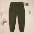 thumbnail image 2 of Ccpelsie Boys Pants Winter Thicken Warm Sherpa Lined Fleece Sweatpants Drawstring Elastic Waist Jogger Trousers(AG,5-6 Years), 2 of 5