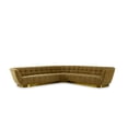 thumbnail image 2 of Divani Casa Granby Fabric & Stainless Steel Sectional Sofa - Mustard Yellow/Gold, 2 of 4