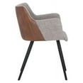 thumbnail image 4 of Sunpan Griffin 18" Modern Faux Leather Dining Armchair in Gray, 4 of 8