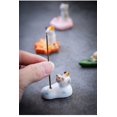 thumbnail image 4 of 5PCS Japanese Mini Cute Kitty Cat Handmade Ceramic Incense Stick Holder or Incense Burner Holder, Adorable Animal Theme Inscent Tray for Home Decor Yoga Spa Meditation, 4 of 4