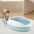thumbnail image 6 of Fzaqwen Cat Litter Basin Anti ing Cat Sandbox Open Top Pet Litter Tray Cat Blue, 6 of 9