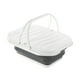 thumbnail image 3 of Cesta de Picnic plegable, cubo para ropa, cubo de agua, cestas para la colada con asa de tapa, cesta de Camping para barbacoa, hogar, RV, pesca Gris, 3 of 9