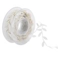 thumbnail image 2 of Cinta de satén de 16 yardas con hojas para manualidades, coronas, accesorios y regalos. Beige, 2 of 7