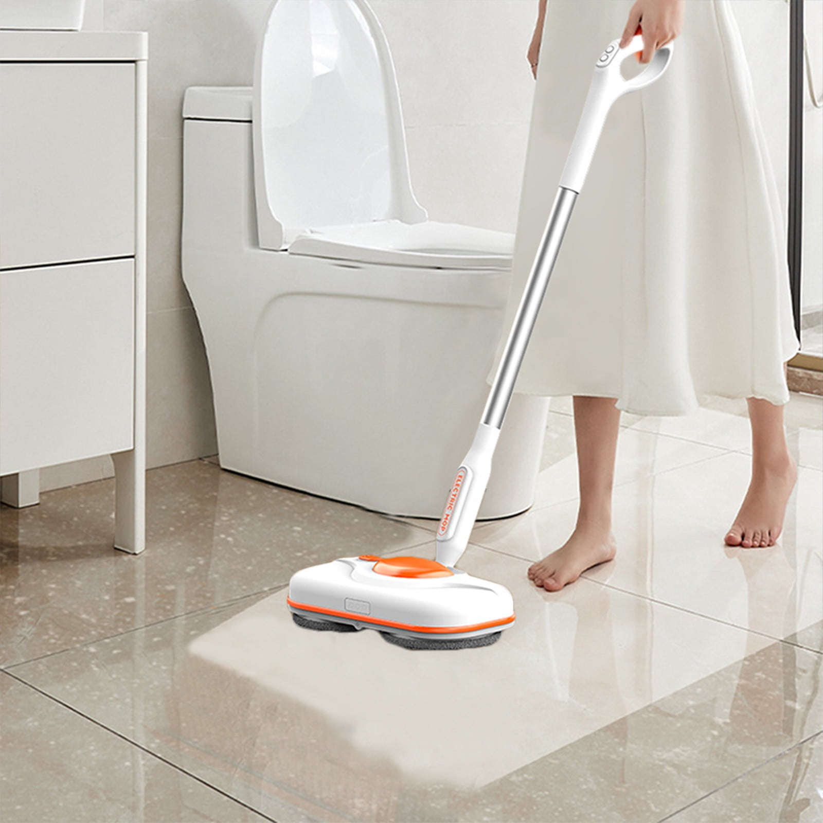 Cordless Electric Mop, Electric Spin Mop with LED Headlight and Water  Spray, Up to 60 mins Powerful Floor Cleaner with 300ml Water Tank, Polisher  for Hardwood, Tile Floors, Quiet Cleaning & Waxing : Health & Household 