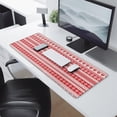 thumbnail image 2 of Long Mouse Pads for Desk,Red and White Christmas Pattern Desk Mats on Top Of Desks, Desk Mouse Pad Extra Large with 3mm Non-Slip Base and Stitched Edge for Gaming,Office,Work,Home 31.5x11.8in, 2 of 5