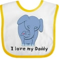 thumbnail image 3 of Inktastic I Love My Daddy Elephant Blue Boys Baby Bib, 3 of 4