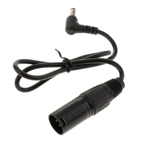 5.5x2.1mm Male Plug to 4 Pins XLR Male Connector DC Power Adapter Cable 60cm .