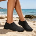 thumbnail image 7 of Womens Barefoot Water Shoes Travel House Slippers for Indoor and Outdoor Aqua Socks for Beach Swim Surf Yoga Dancing Camping Must Haves,Black,35, 7 of 7