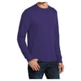 thumbnail image 4 of Mens Long Sleeve Core Blend Cotton/Polyester Tee Purple Medium, 4 of 6