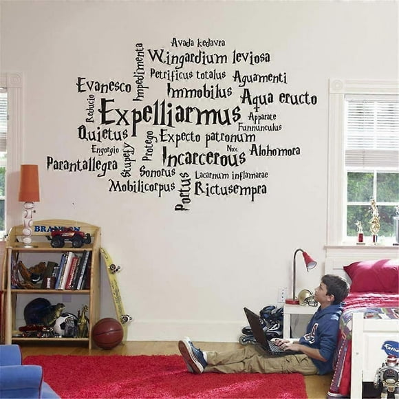 Wall Sticker 3D Harry Potter Movie Personality Magic Anime Film Fan Home Decor Black Black Black Black