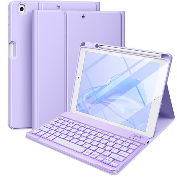 Funbiz Compatible with iPad 9th 8th 7th Generation Case with Keyboard for Apple iPad Air 3rd Generation & iPad Pro 10.5 inch Keyboard Case