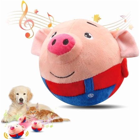 Active Moving Pet Plush Toy 2026 New Interactive Dog Toys for Small Large Dogs Rechargeable Moving Interactive Squeaky Toy Pet Bouncing Ball Plush Toy to Keep Them Busy