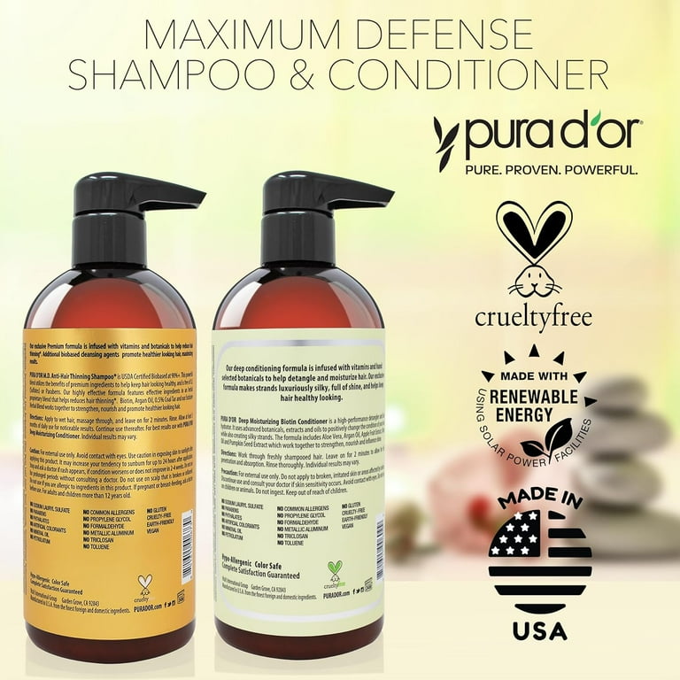 PURA D'OR MD Anti-Thinning Shampoo & Moisturizing PURA D'OR MD Anti-Thinning Shampoo & Moisturizing