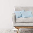 thumbnail image 3 of Deconovo Fundas de cojines decorativas - Juego of 4 Soft Linen Cushion Covers, Machine Washable Pillowcases for Sofa, Light Blue, 12x20 Inch, 3 of 7