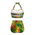 thumbnail image 4 of Suhoaziia Bathing Suits for Women 2 Piece Lightweight Colorful Tie Dye Bathing Suits Swimsuit Coverup High Waist Bikini Size L Light & Soft Swimsuits Bikini Sets, 4 of 6