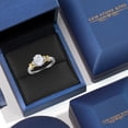 thumbnail image 6 of Gem Stone King 2 Tone 10K Yellow Gold and 925 Sterling Silver Purple Amethyst and Lab Grown Diamond Engagement Ring for Women (1.23 Cttw, Gemstone Birthstone, Available in Size 5, 6, 7, 8, 9), 6 of 7