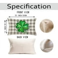 thumbnail image 5 of St. Patrick''s Day Lumbar Pillow Covers 12x20 Inch Grey Buffalo Plaid Check Green Clovers Lucky Shamrock Home Decor Throw Pillow Cases Leaves Spring Farmhouse Decoration Cushion Cover, 5 of 6