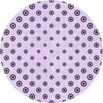 thumbnail image 1 of Ahgly Company Indoor Round Patterned Purple Flower Purple Area Rugs, 5' Round, 1 of 6
