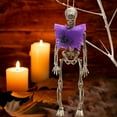 thumbnail image 2 of Mikilon Halloween Ornaments, Halloween Scene Decoration Props Skeleton Skeleton Horror Pendant, Purple, 2 of 7