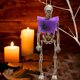 thumbnail image 1 of Colgante de esqueleto de Halloween morado, colgante de esqueleto humano, 1 of 7