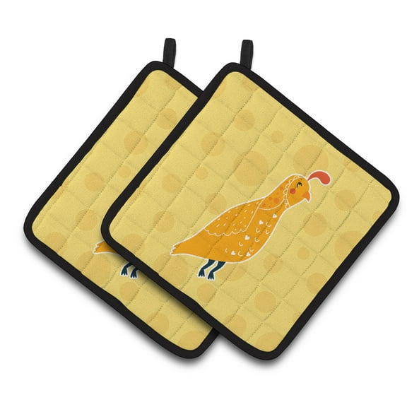Partridge in Polkadots Pair of Pot Holders