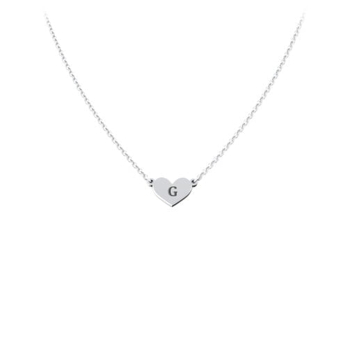 Engravable Heart Charm Necklace
