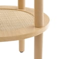 thumbnail image 3 of Mesa auxiliar redonda Table Modway Torus de madera de roble con ratán, 3 of 7