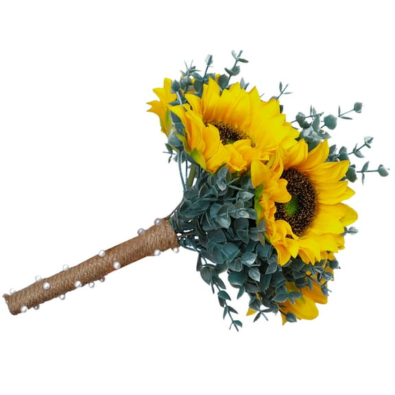 AURARMLET 1Pcs Wedding Flower Bouquets Sunflowers for Bridal Use 30x20cm