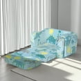 thumbnail image 2 of Play Couch - Foam Padded. Blue Linen Upholstery. Wood Frame. 2, Soft And Delightful. Modern Joy Modular . Cushioned. Linen. Attractive. Decor, 2 of 6