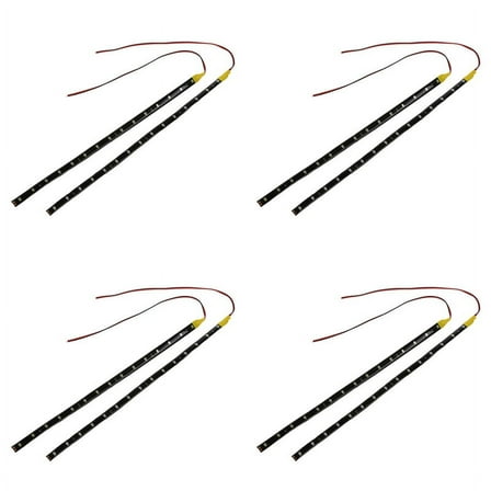 30cm 15 LED Flexible Car Auto Strip Neon Light Lamp Orange