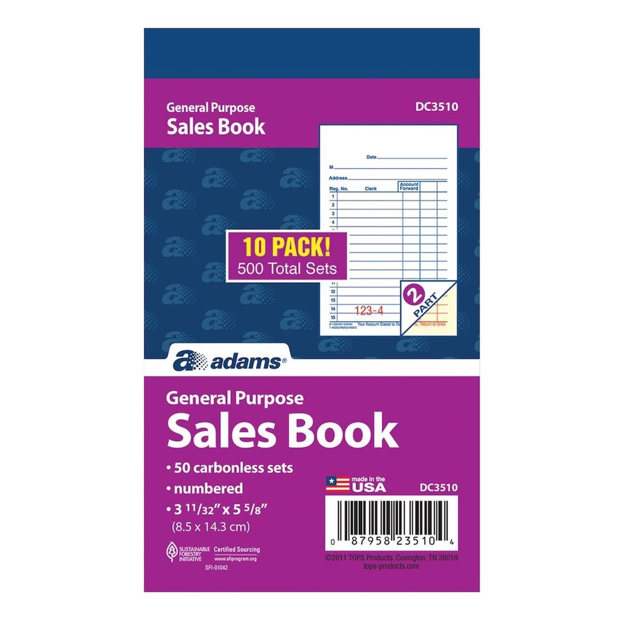 General Purpose Sales Book, Carbonless