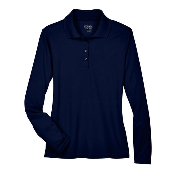Core 365 78192 Ladies Pinnacle Performance Long-Sleeve Piqué Polo
