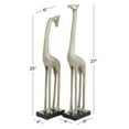 thumbnail image 4 of 27", 25"H Silver Aluminum Metal Giraffe Sculpture, by DecMode (2 Count), 4 of 10