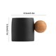 thumbnail image 3 of Yhmxh Utensilios de cocina Mini taza de té pequeña de cerámica tosca con asa de madera, taza de café, exquisita, clásica, fresca, pequeña. Muebles para cocina Accesorios de cocina, 3 of 6