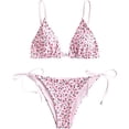 thumbnail image 1 of ZAFUL Women's Triangle Bikini Floral String Bikini Set Two Piece Swimsuit Bathing Suits, 1 of 2