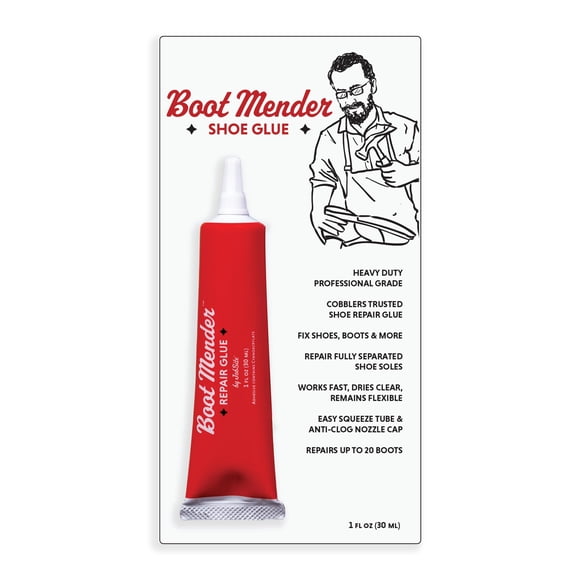 Pegamento para zapatos JobSite Boot Mender Repair, tubo transparente de 30 ml