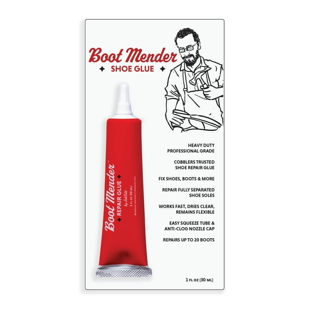 Pegamento para zapatos JobSite Boot Mender Repair, tubo transparente de 30 ml