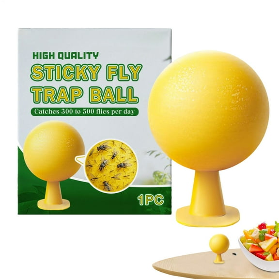 SHZONS House Fly Trap Indoor Sticky Traps Ball Catching Ball Adhesive Transparent Portable Repeller Glue For Kitchen Garden Patio opportune