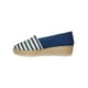thumbnail image 3 of FLATS ALPARGATA CASUAL VESTIR LEON MUJER DAMA AZUL CON BLANCO LONA RAYAS 3125 LEON 3125, 3 of 3