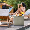 thumbnail image 3 of ZYJOYY 33 Gallon Resin Deck Box, Weatherproof Outdoor Storage Box for Patio, Garden, Pool, and Yard, Lockable Waterproof Bin for Tools, Cushions, and Accessories, Olive Grey, 3 of 8