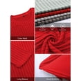 thumbnail image 6 of Aiyino Long Sleeve Shirts Blouses For Women Loose Fit Dressy Tunic Tops Crew Neck Pullover Sweaters,Red S, 6 of 10