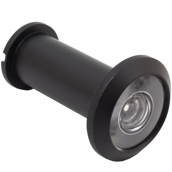 Door Viewer, 180 Degrees, 9/16" Bore Hole, Adjusts from 1-3/8" to 2-1/8", Matte Black by Stone Harbor Hardware