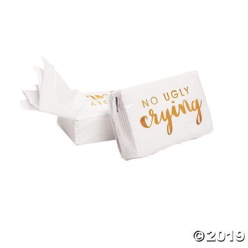 Mini Personalised Wedding favour tissue boxes-No ugly crying 